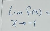 limlimits _xto -1f(x)=