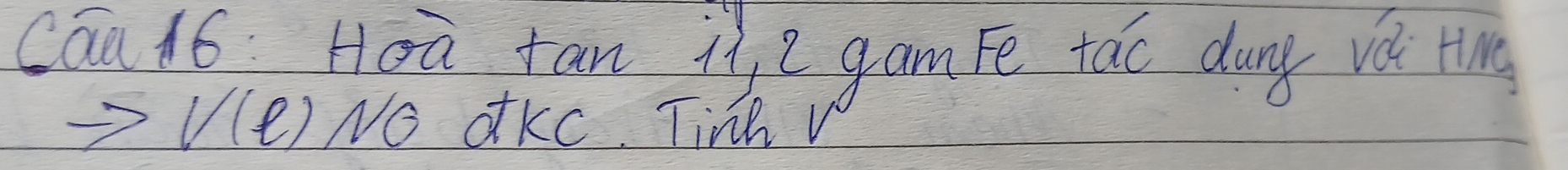 Cāu Aé Hoa tan ts ? gamFe tao dung vá ting 
V(e) No dkc. Tinh v