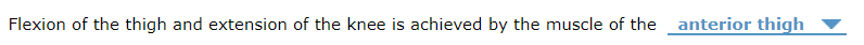 Flexion of the thigh and extension of the knee is achieved by the muscle of the anterior thigh