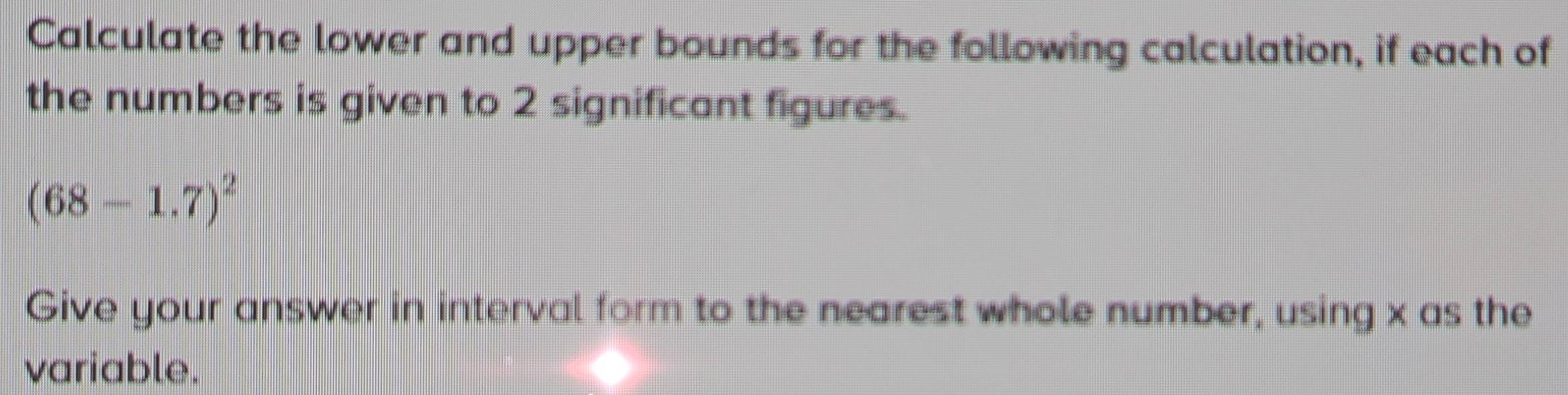 Solved: Calculate the lower and upper bounds for the following ...