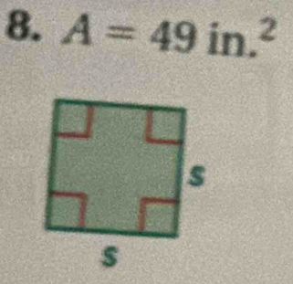 A=49in.^2