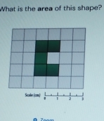 What is the area of this shape? 
Sicale (com] 1 2