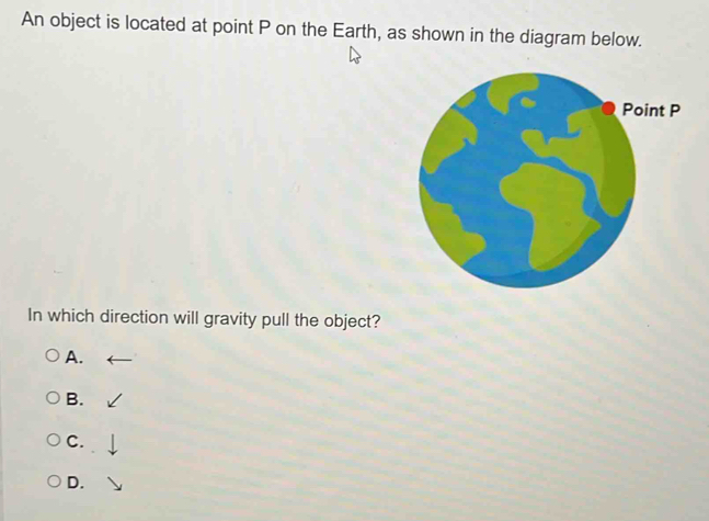 Solved: An object is located at point P on the Earth, as shown in the ...
