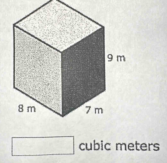 □ cubic meters