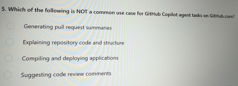 Solved: Which of the following is NOT a common use case for GitHub ...