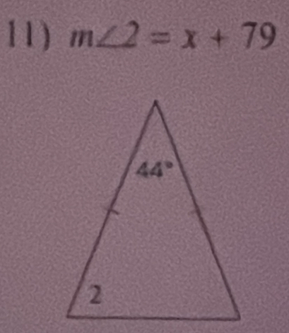 m∠ 2=x+79