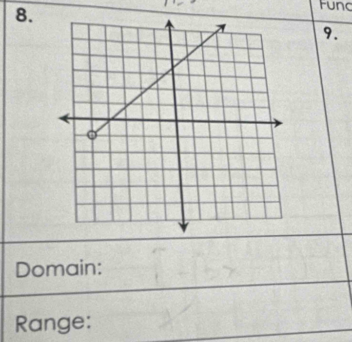 Func 
9. 
Domain: 
Range: