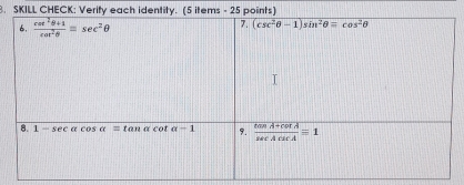 SKILL CHECK: Verity each i