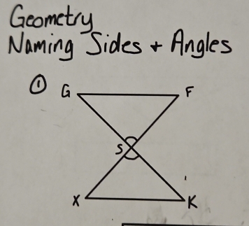 Geometry 
Naming Sides Angles 
①