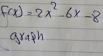 f(x)=2x^2-6x-8
graph