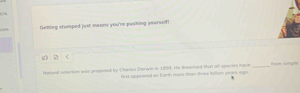 Solved: 57% 100% Getting stumped just means you're pushing yourself ...
