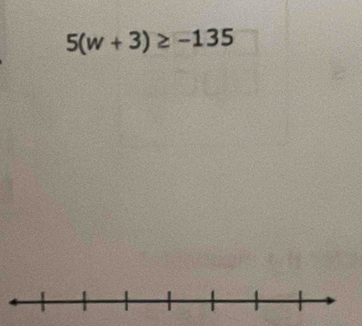 5(w+3)≥ -135