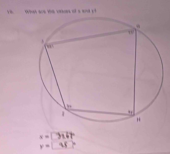 What are the values of s d
x= b
y= 28° a