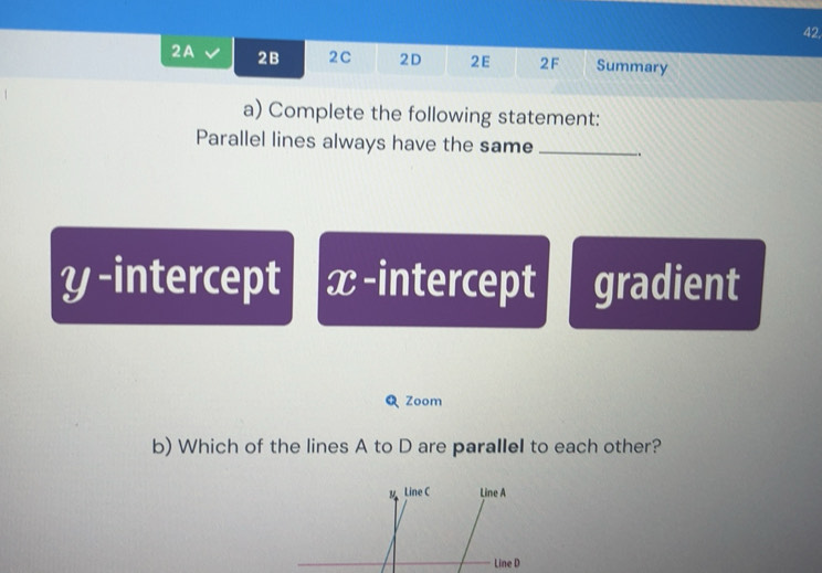 Solved: 2A 2B 2C 2D 2E 2F Summary a) Complete the following statement ...