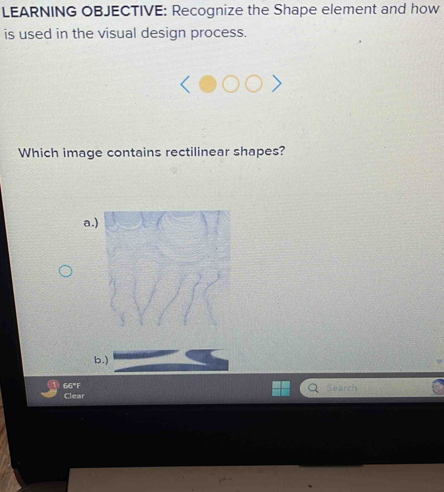 Solved: LEARNING OBJECTIVE: Recognize the Shape element and how is used ...