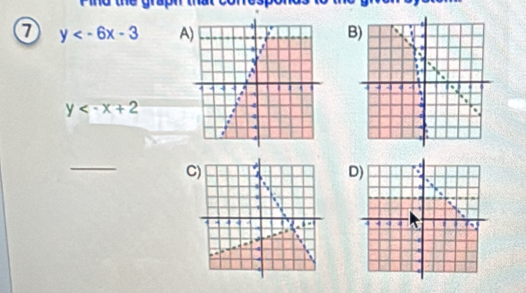 Pnd the grapn that corcs
y AB)

y
_
CD)