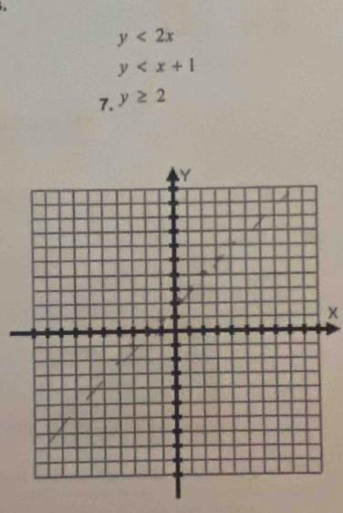 y<2x</tex>
y
7. y≥ 2
x