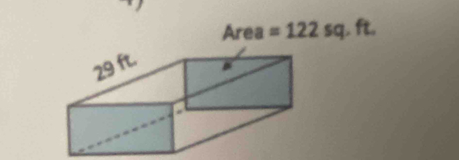 Area =122sq.ft.