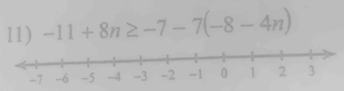 -11+8n≥ -7-7(-8-4n)