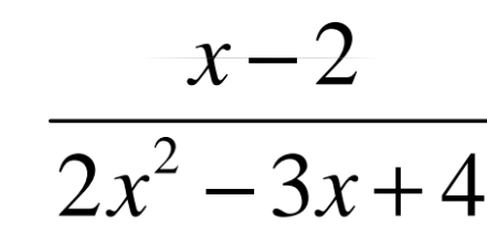  (x-2)/2x^2-3x+4 