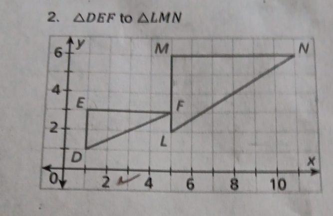 △ DEF to △ LMN