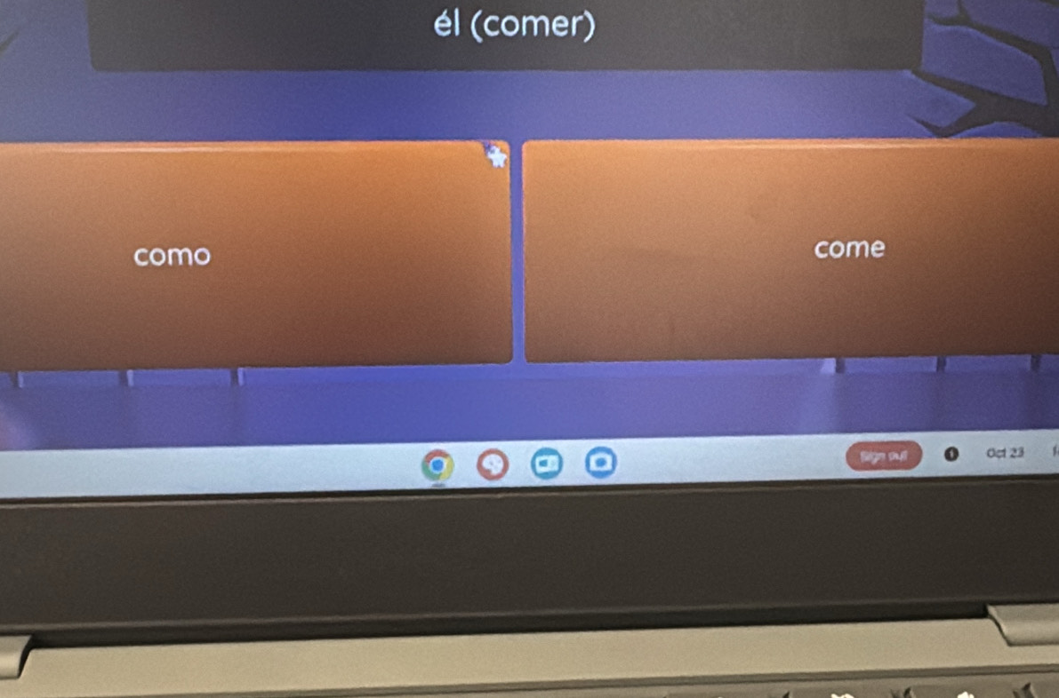 él (comer) 
como come
3 n ể