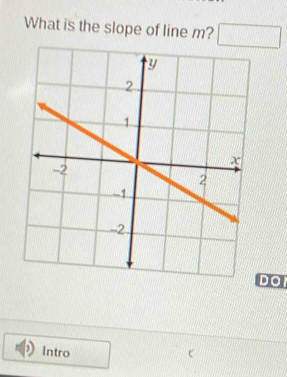 What is the slope of line m? □ 
DO 
Intro