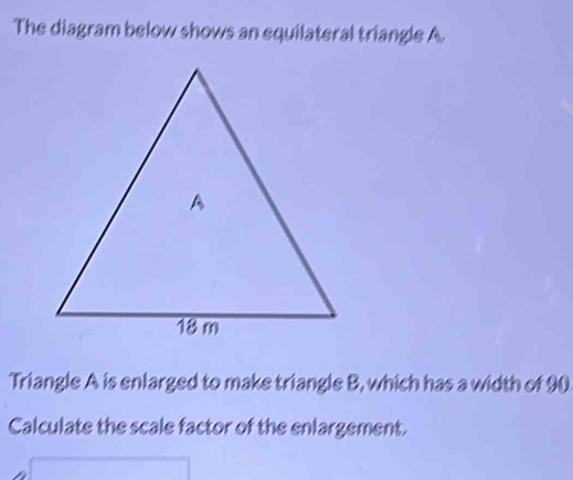 تم الحل:The diagram below shows an equilateral triangle A. Triangle A ...