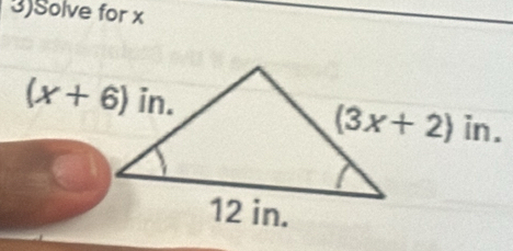 3)Solve for x