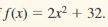 f(x)=2x^2+32.