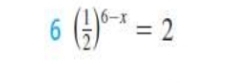 6( 1/2 )^6-x=2