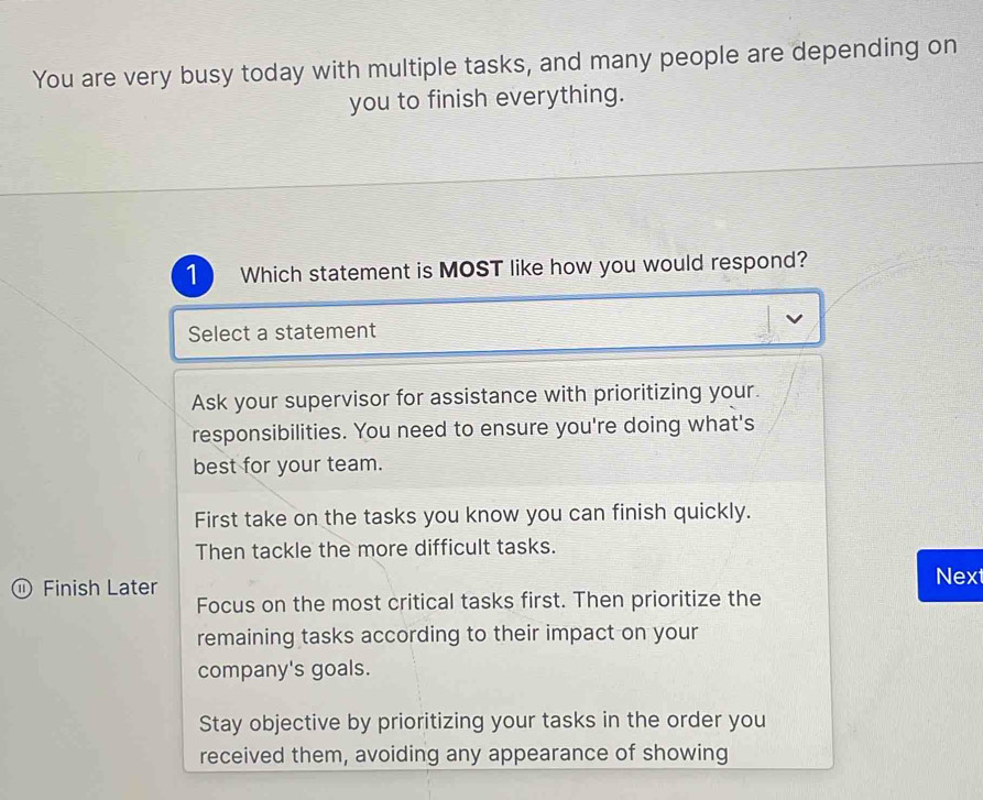 Solved: You are very busy today with multiple tasks, and many people ...