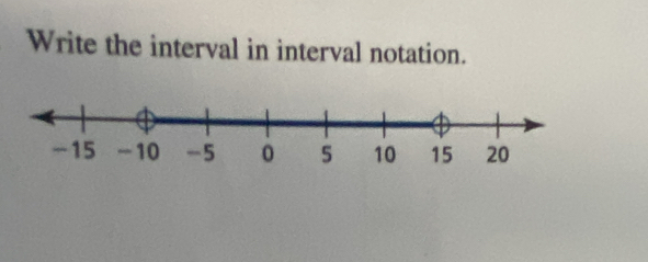 Write the interval in interval notation.