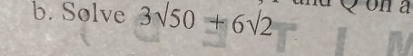 Solve 3sqrt(3)0+6surd 2