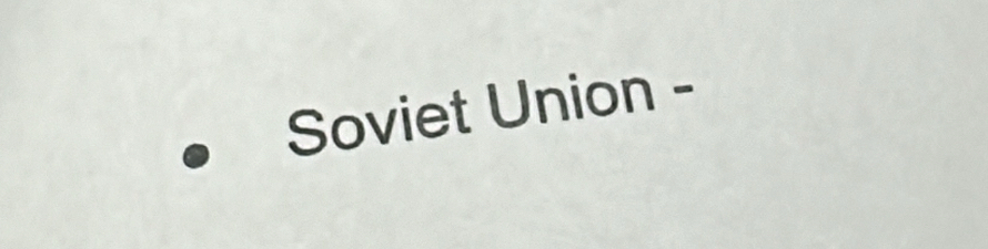 Soviet Union -