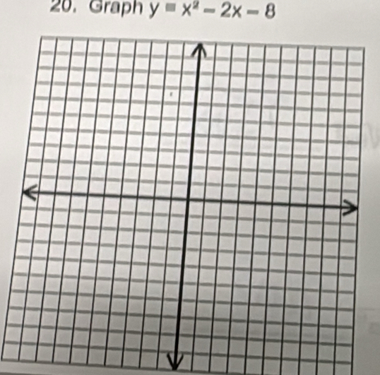 Graph y=x^2-2x-8