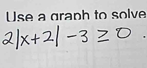 Use a graph to solve