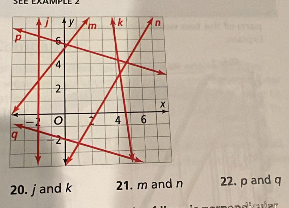 j and k 21. m and n
22. p and q
adicufar