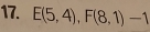 E(5,4), F(8,1)-1