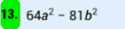 64a^2-81b^2