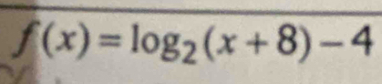 f(x)=log _2(x+8)-4