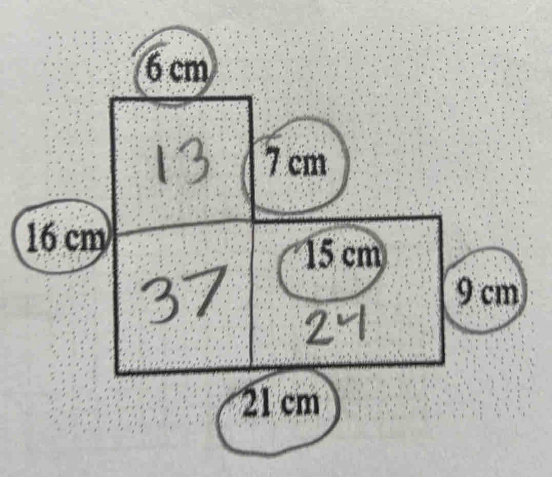 6 cm
7 cm
16 cm
15 cm
9 cm
21 cm