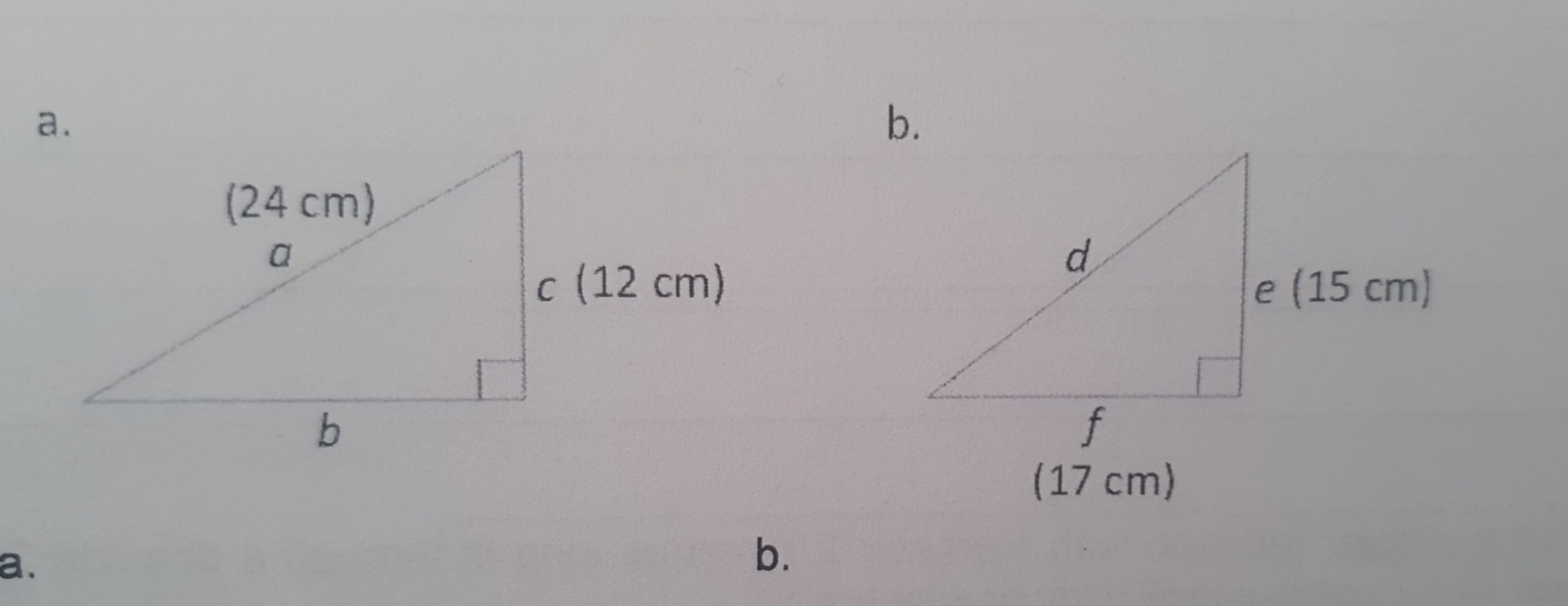 (17 cm) 
a. 
b.