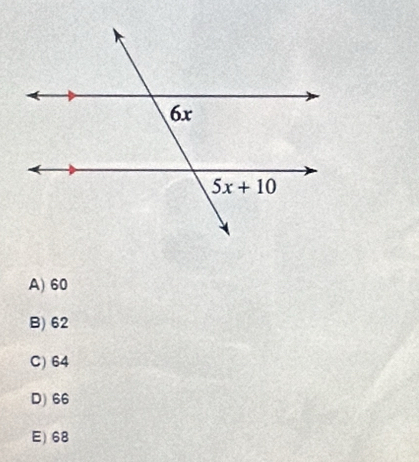 A) 60
B) 62
C) 64
D) 66
E) 68