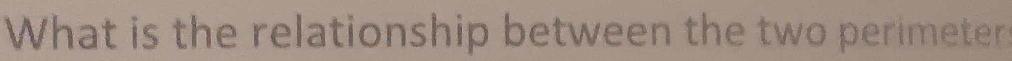 What is the relationship between the two perimeter