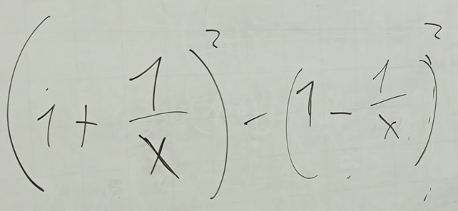 (4+ 1/x )^2-(4-x^5)^2