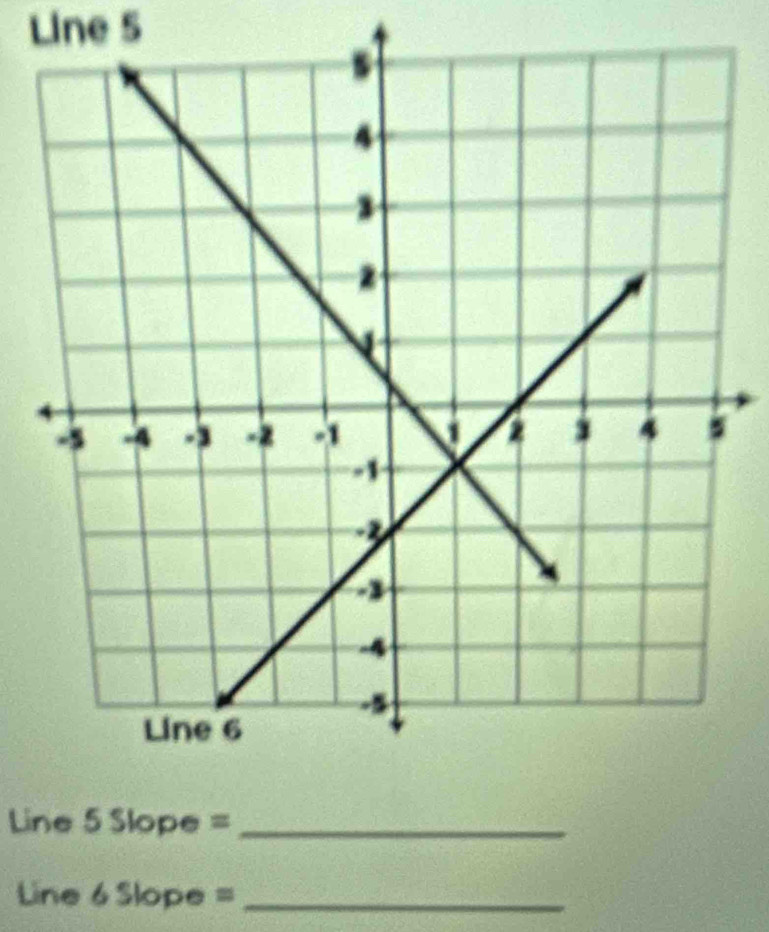 Line 5 
Line 5Slope= _ 
Line 6Slope= _