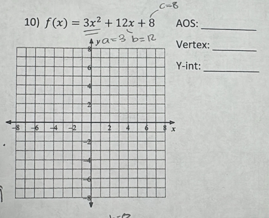 f(x)=3x^2+12x+8 AOS: 
tex: 
_ 
t:_