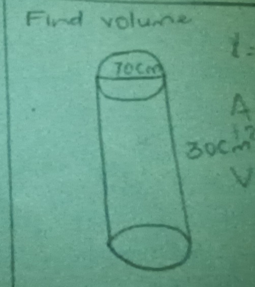 Find volume
t=
A