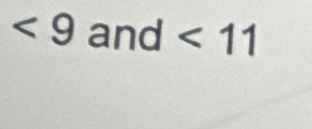 <9</tex> and <11</tex>